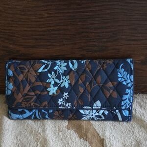 Vera Bradley Blue and Brown Quilted Wallet